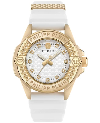 Philipp Plein Women's Majesty White Silicone Strap Watch 38mm
