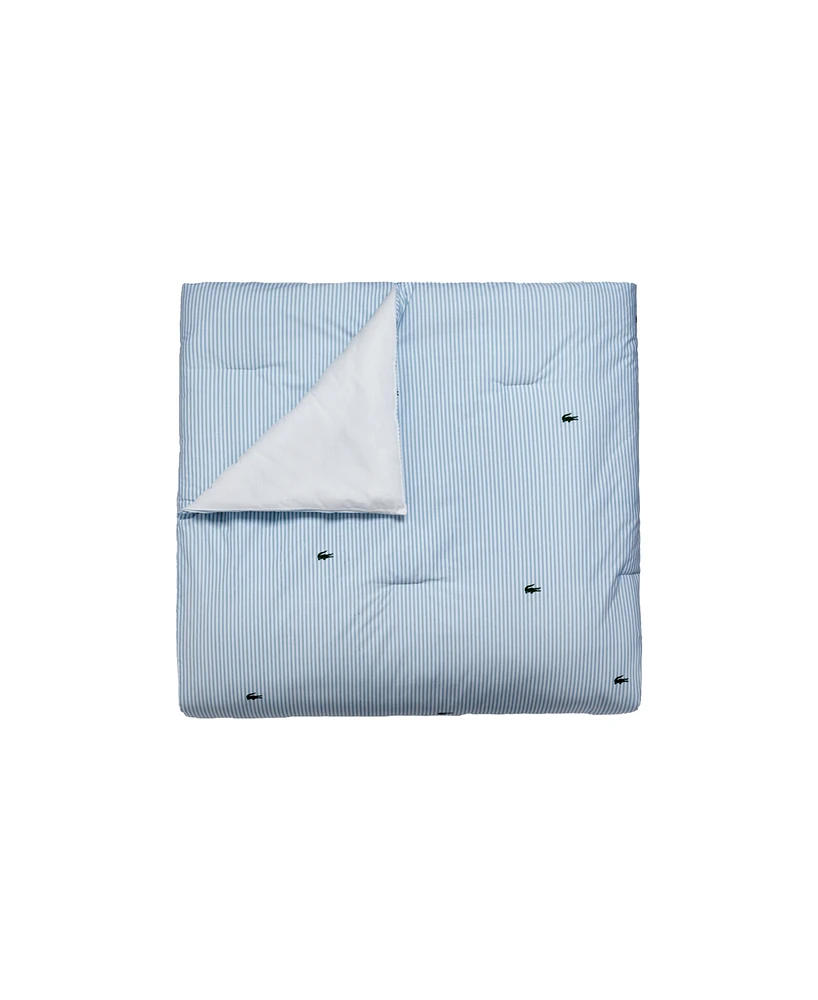 Lacoste Home Pinstripe Croc Cotton 2-Pc. Comforter Set, Twin