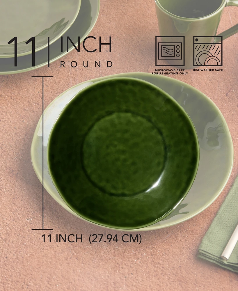 Certified International Verde Dinner Plates, Set of 4, Service for 4