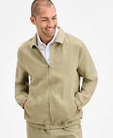 Club Room Men's Linen Zip-Front Bomber Jacket, Exclusively at Macy's