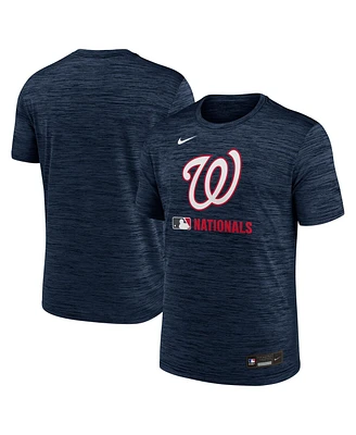 Nike Men's Navy Washington Nationals Authentic Collection Velocity Performance Practice T-Shirt