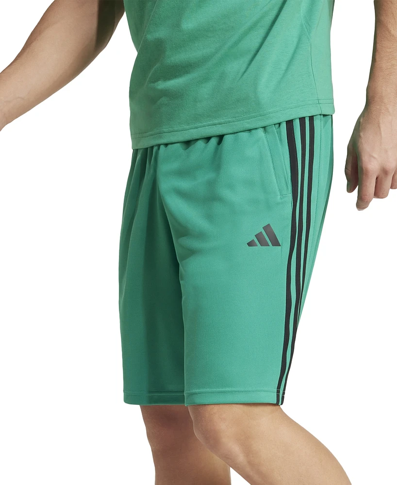 adidas Men's Train Essentials Classic-Fit Aeroready 3-Stripes 10" Training Shorts