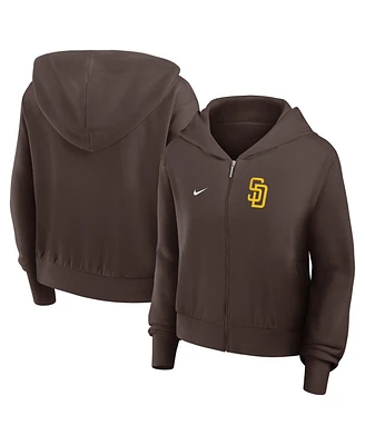 Nike Women's Brown San Diego Padres Lightweight Full-Zip Hoodie