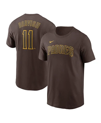 Nike Men's Yu Darvish Brown San Diego Padres Fuse Name Number T-Shirt
