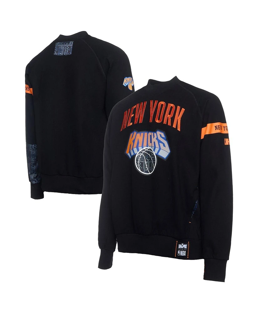 Two Hype x Nba Men's Black New York Knicks Culture Hoops Collection Premium Pullover Sweatshirt