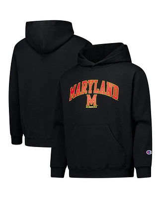 Champion Big Boys and Girls Black Maryland Terrapins Campus Pullover Hoodie