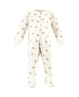 Hudson Baby Boys Cotton Sleep and Play, Brave Lion, Newborn
