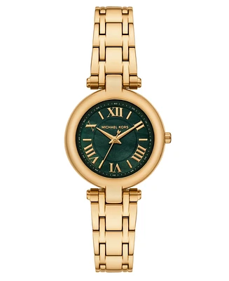 Michael Kors Women's Laney Three-Hand Gold-Tone Stainless Steel Watch, 30mm
