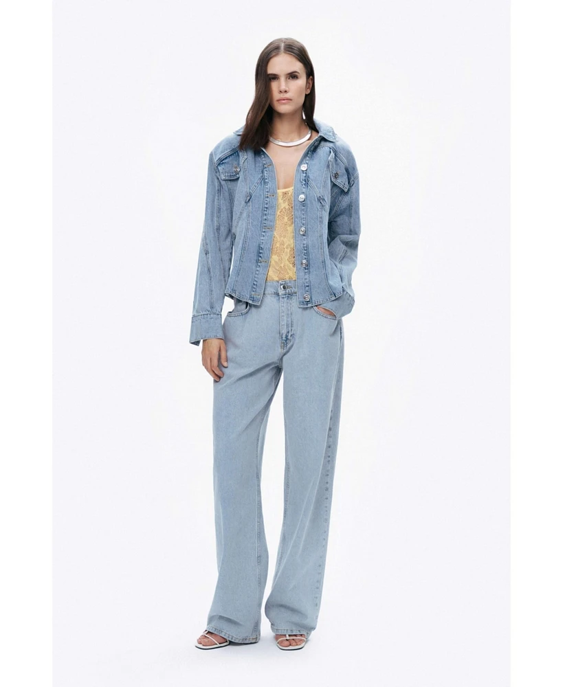 Nocturne Women's Hooded Denim Jacket