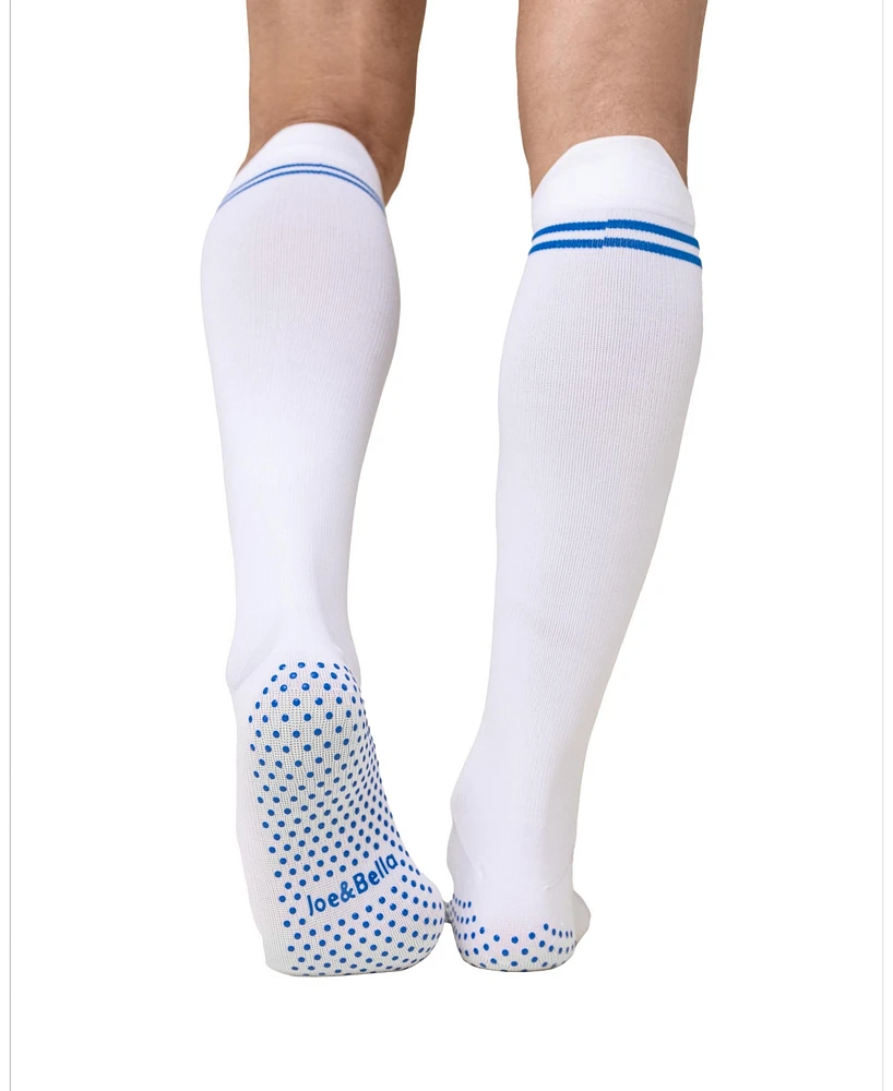 Joe & Bella Men's unisex extra-wide fit compression socks with grips