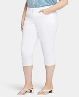 Nydj Plus Waist-Match Slim Straight Crop Jeans