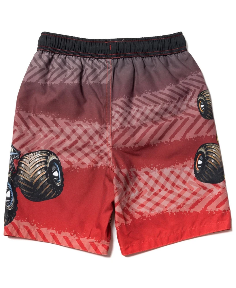 Monster Jam Toddler Boys Swim Trunks Bathing Suit
