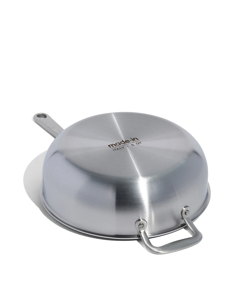 Made In Stainless Steel Clad 5-Quart Saucier with Lid