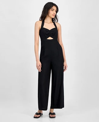 Bar Iii Women's Halter-Neck Sleeveless Jumpsuit, Exclusively at Macy's