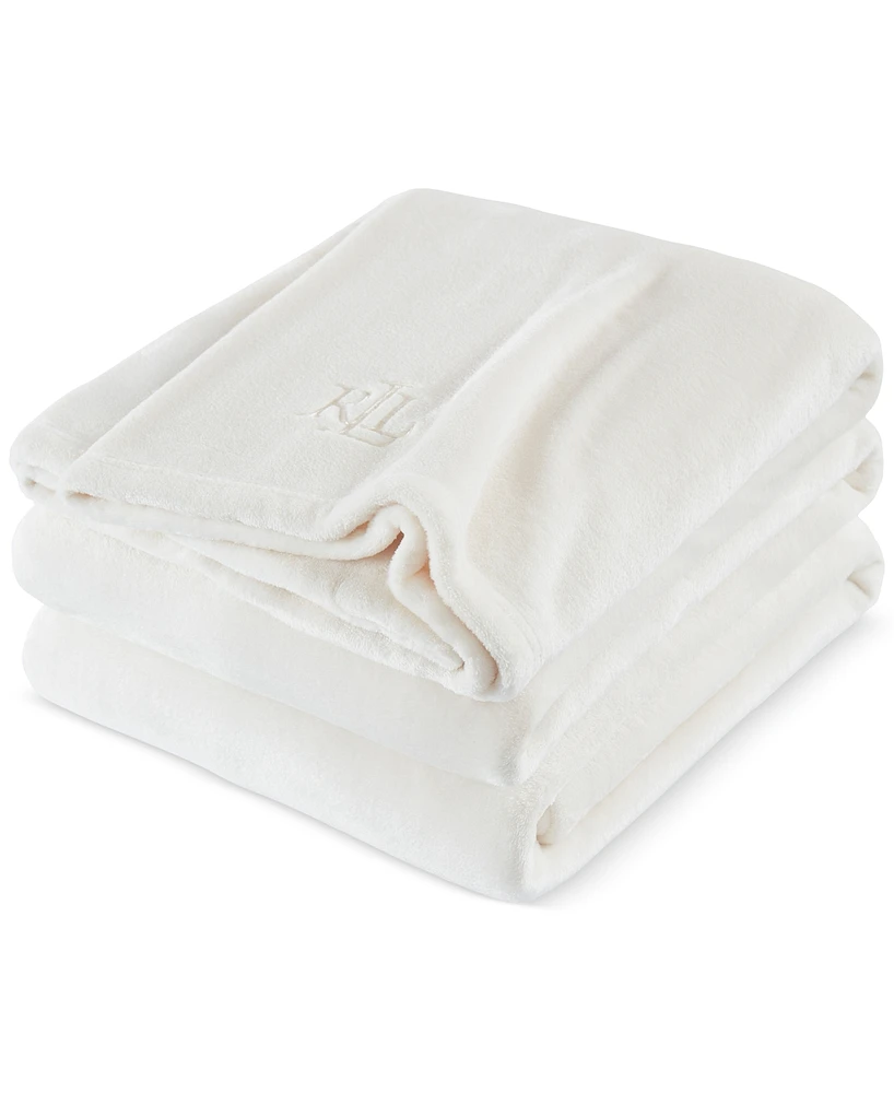 Lauren Ralph Micromink Plush Blanket