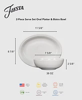 Fiesta Linen Oval Platter & Bistro Bowl 2-Pc. Serve Set