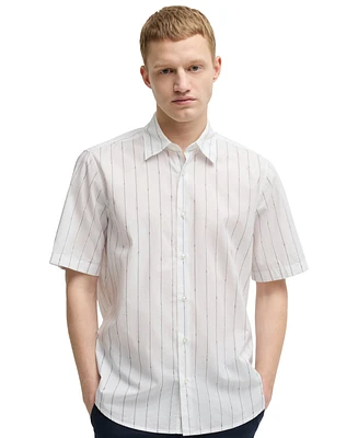 Boss by Hugo Boss Men's Printed Cotton Regular-Fit Shirt