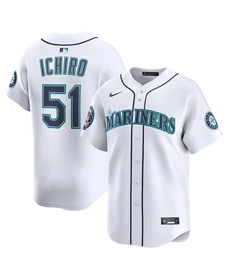 Nike Men's Ichiro Suzuki White Seattle Mariners 2025 National Baseball Hall of Fame Home Limited Player Jersey