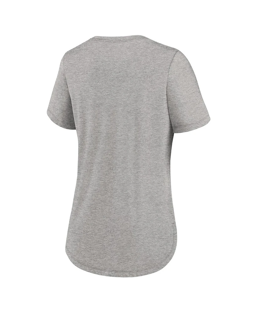 Nike Women's Heather Gray Minnesota Twins Script Tri-Blend T-Shirt