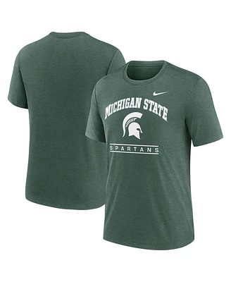 Nike Men's Green Michigan State Spartans Arch Over Logo Tri-Blend T-Shirt
