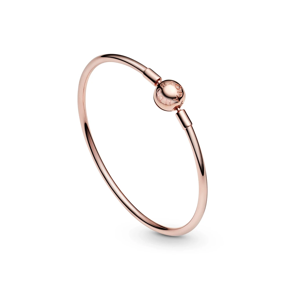 Pandora Rose Gold-Plated Barrel Clasp Bangle Bracelet