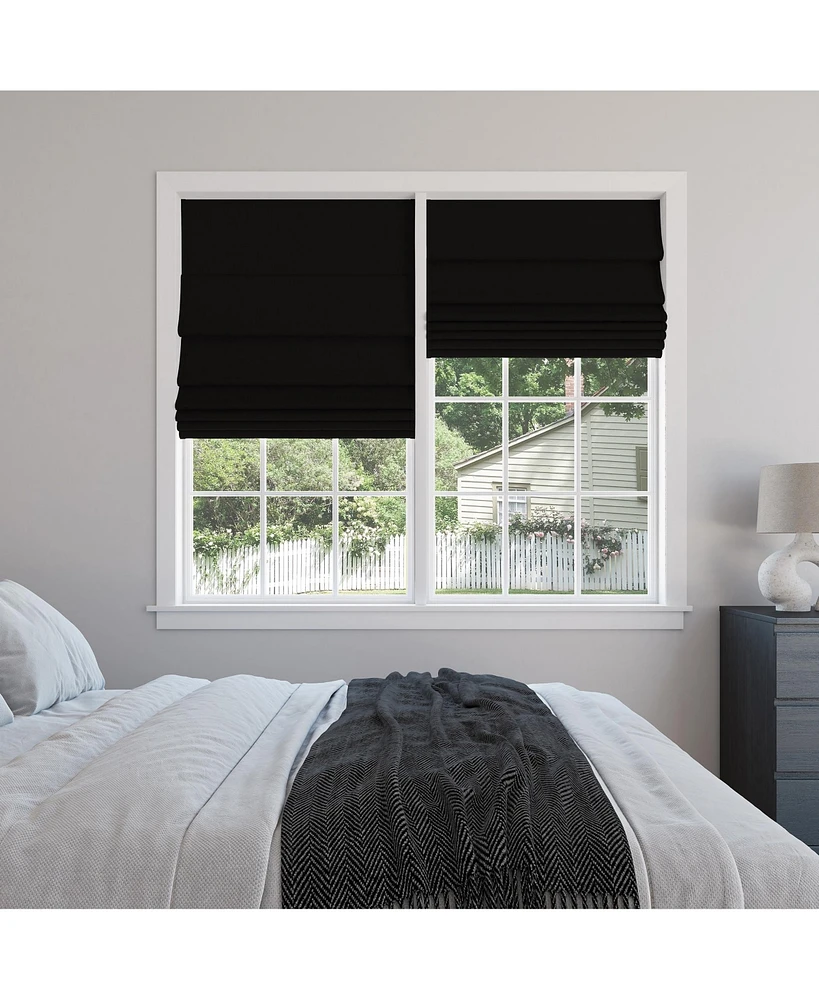 Sun Zero Pryer Textured 100% Blackout Cordless Roman Shade