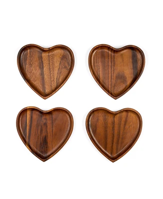 Nambe Eat Your Heart Out Appetizer Plates 4-Pc. Set