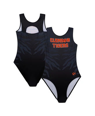 Gk Elite Big Girls Black Clemson Tigers Spirit Leotard