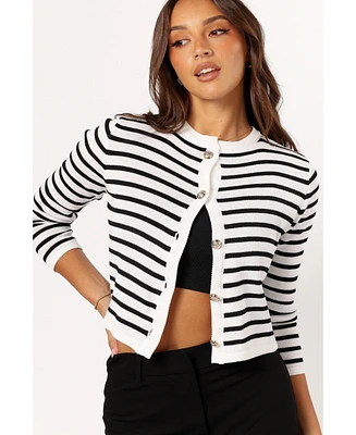 Petal and Pup Women's Cynthia Striped Button Front Cardigan