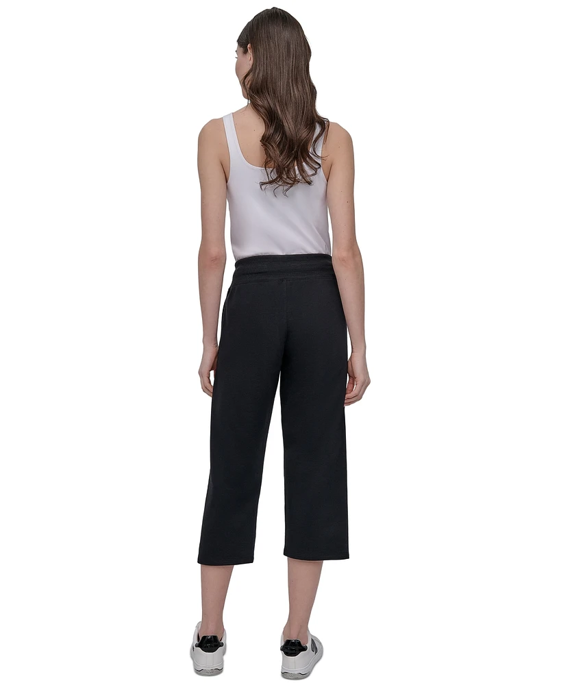 Dkny Sport Women's Studded-Logo Cropped Pants