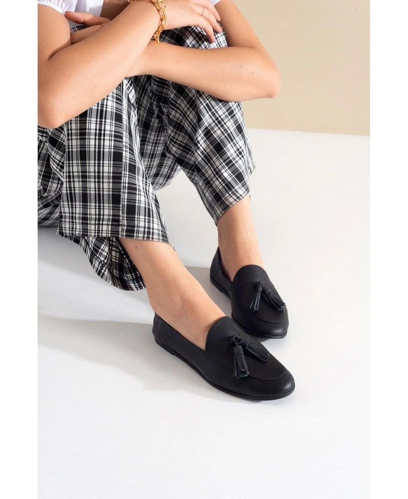 Mona Soft Leather Tassel Loafer