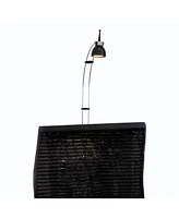 56" H Curved Ridge Slate Indoor Waterfall Fountain with Spotlight