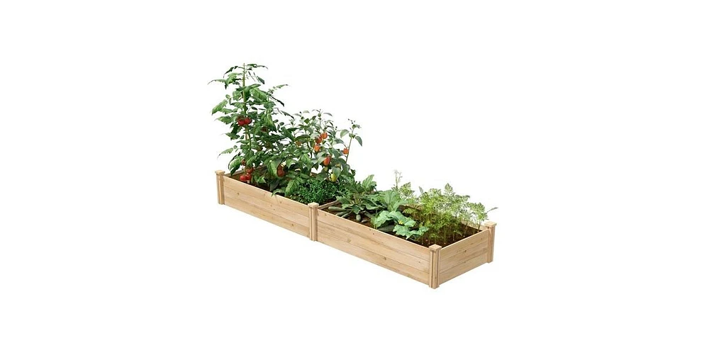 2 ft x 8 ft Cedar Wood Raised Garden Bed