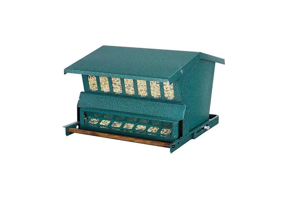 Durable Metal Squirrel-Proof Bird Feeder with Easy Refill Top for Outdoor Use