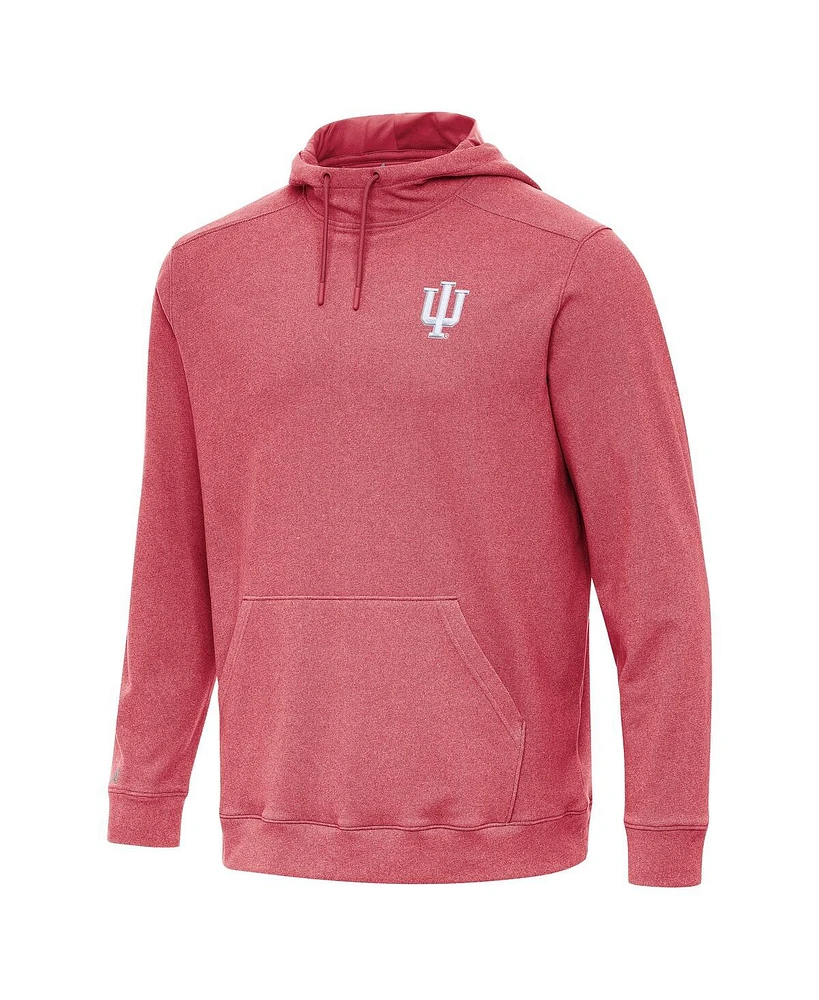 Antigua Men's Heather Red Indiana Hoosiers Cloud Pullover Hoodie