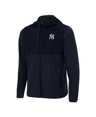 Antigua Men's Navy New York Yankees Sway Full-Zip Hoodie Jacket