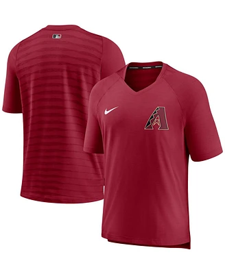 Nike Men's Red Arizona Diamondbacks Authentic Collection Pregame Performance V-Neck T-Shirt