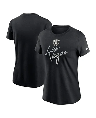 Nike Women's Black Las Vegas Raiders Team City Roll T-Shirt