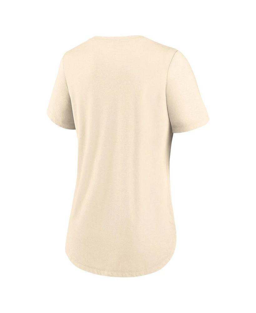 Nike Women's Cream Michigan State Spartans Script Logo Tri-Blend T-Shirt