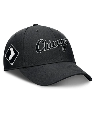 Nike Men's Black Chicago White Sox Rise Gaberdine Adjustable Hat