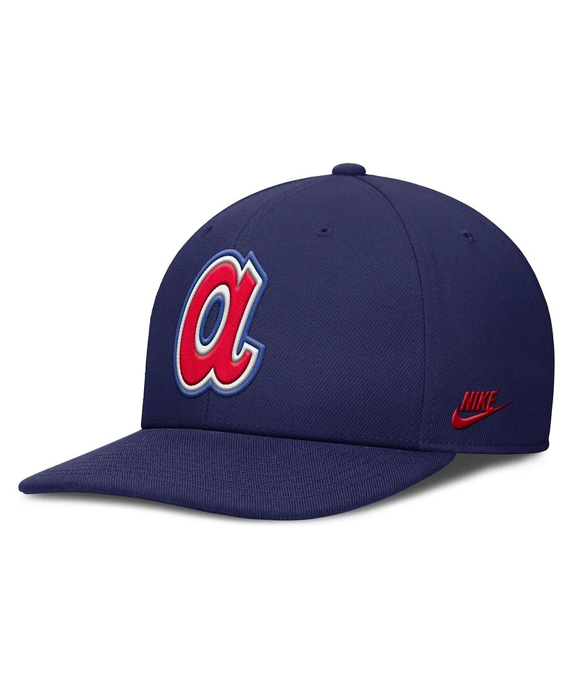 Nike Men's Navy Atlanta Braves Pro Performance Snapback Hat