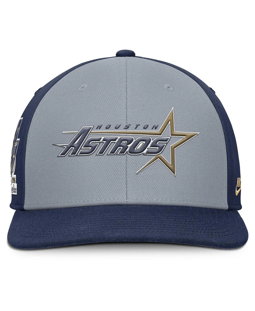 Nike Men's Gray/Navy Houston Astros Pro Performance Snapback Hat