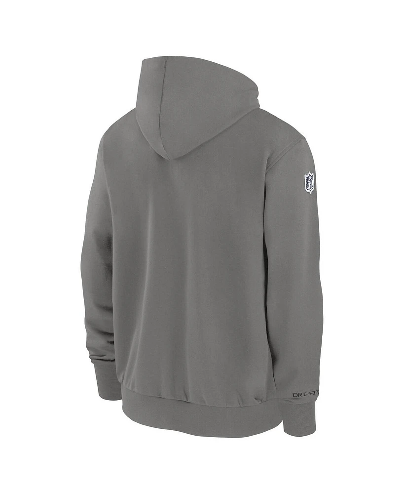 Nike Men's Pewter Seattle Seahawks Player Full-Zip Performance Hoodie