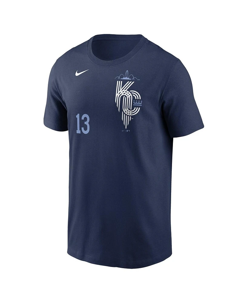 Nike Men's Salvador Perez Navy Kansas City Royals 2024 Connect Fuse Name Number T-Shirt
