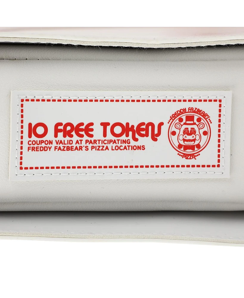 Five Nights At Freddy's Freddy Fazbear's Pizza Box White 12.5" Novelty Crossbody Bag