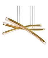 Cwi Lighting 21" Metal Saber Integrated Led Chandelier