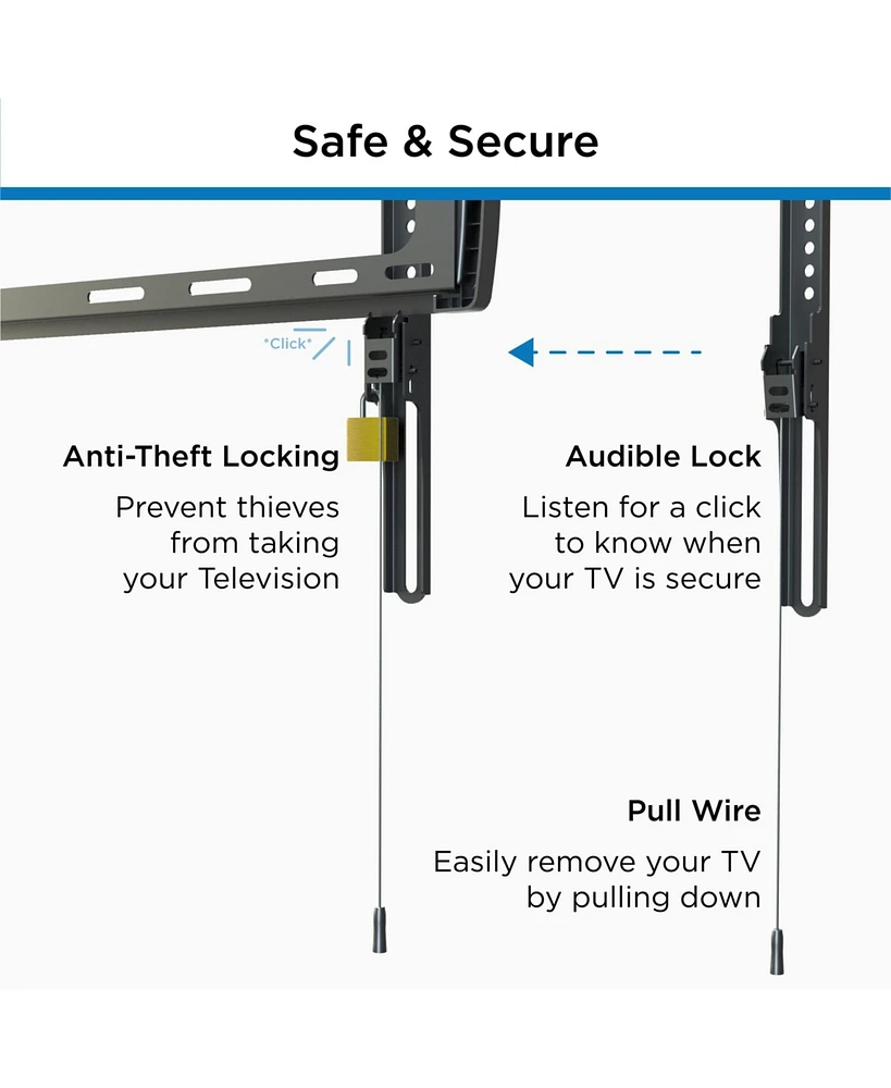 ProMounts Premium Fixed Tv Wall Mount for 37" to 110" TVs Up to 143lbs