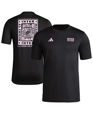 Adidas Men's Black Inter Miami Cf Local Wrap T-Shirt