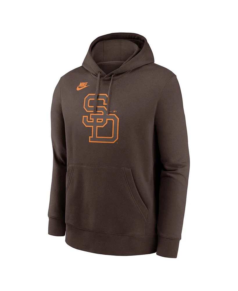 Nike Men's Brown San Diego Padres Cooperstown Collection Logo Club Pullover Hoodie