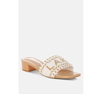 Vacay Babe Lake Como Beaded Slip-On Heels